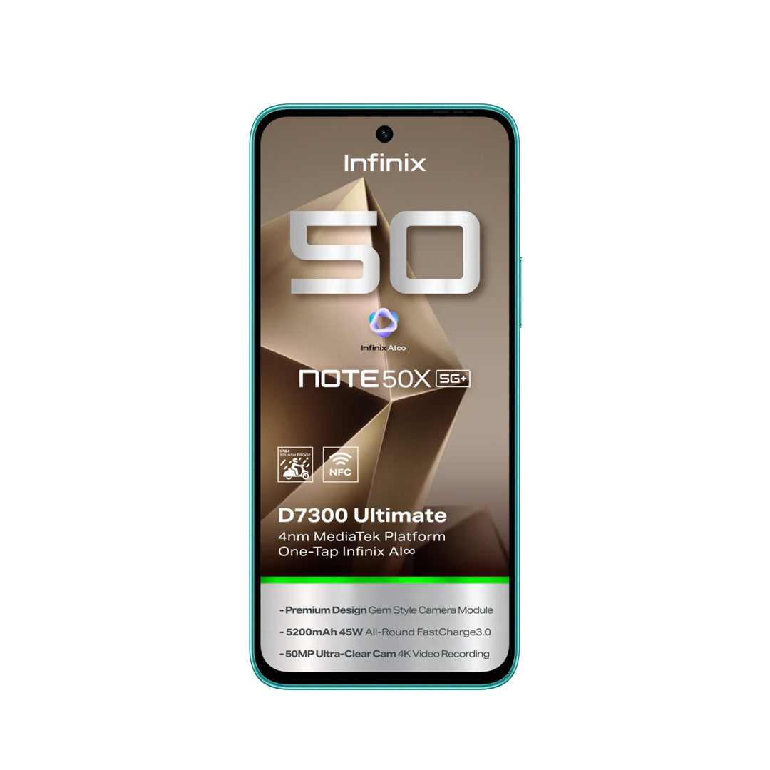 إنفينيكس Note 50X بسعة 256 جيجابايت - 8 جيجا رام 5G+ | أخضر