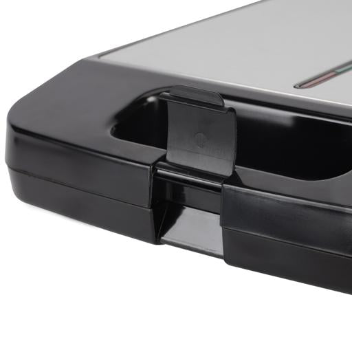 شواية من  Geepas ستانلس ستيل لأربع شرائح – تحكم في درجة الحرارة، ألواح غير لاصقة