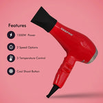 Geepas Hair Dryer | 1500W | 3 Heat & 2 Speed Settings