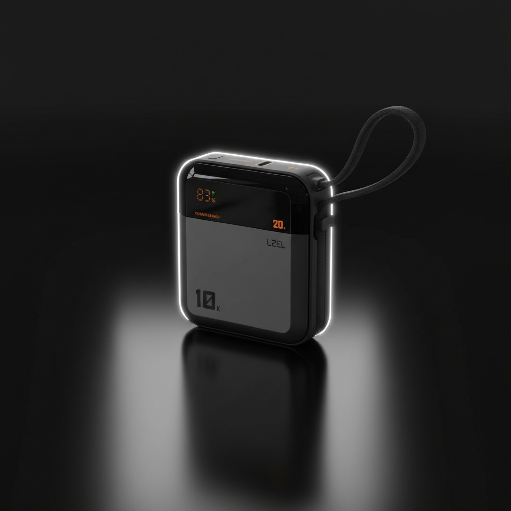 بطارية متنقلة ZenoFlex Charge+ Mini من ليزل بسعة 10000 مللي أمبير بتقنية الشحن السريع PD | رمادي