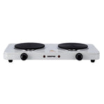 Geepas Electric Double Hot Plate GHP32014 – 2000W, Adjustable Temp, Cast Iron Plate, Overheat Protection, Portable