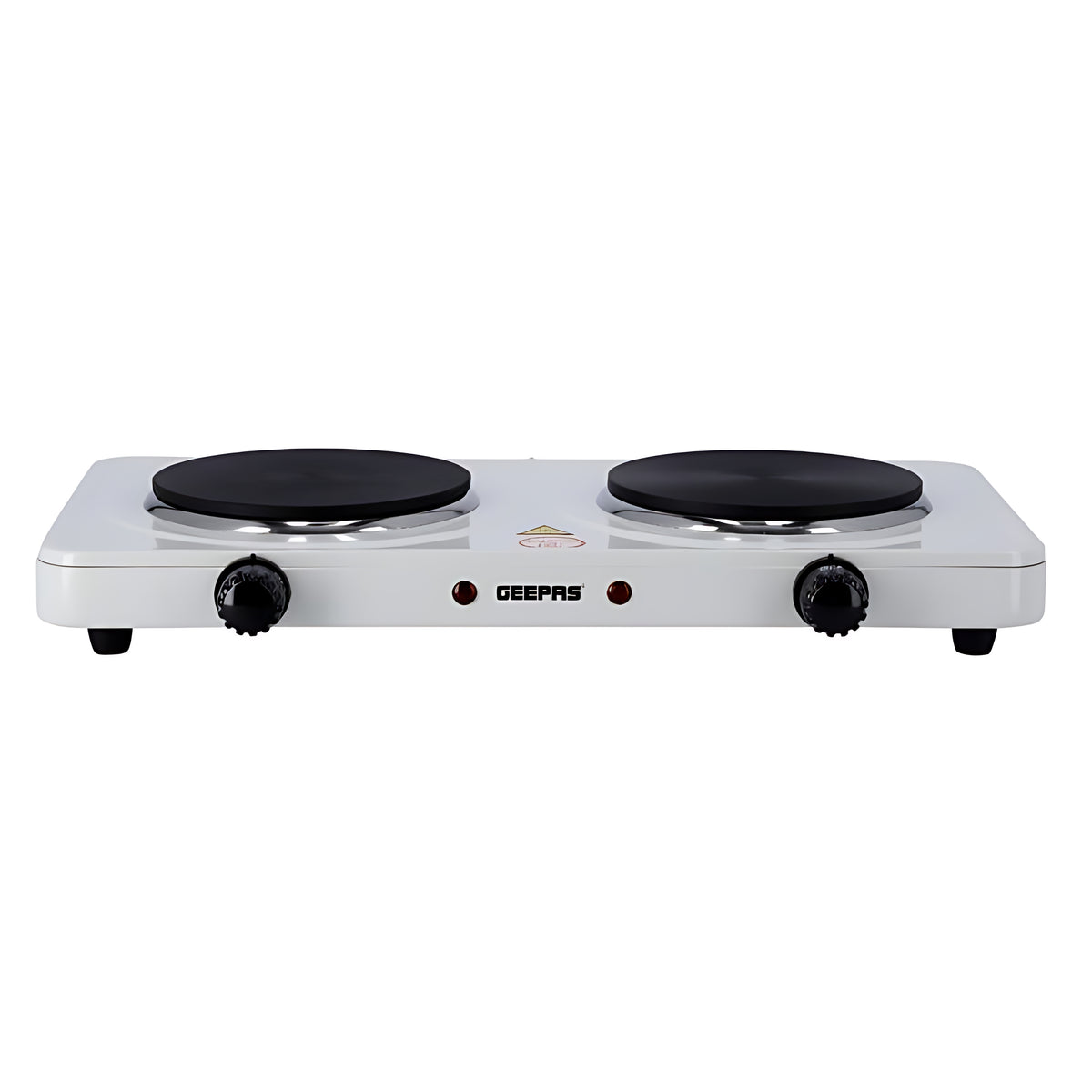 Geepas Electric Double Hot Plate GHP32014 – 2000W, Adjustable Temp, Cast Iron Plate, Overheat Protection, Portable