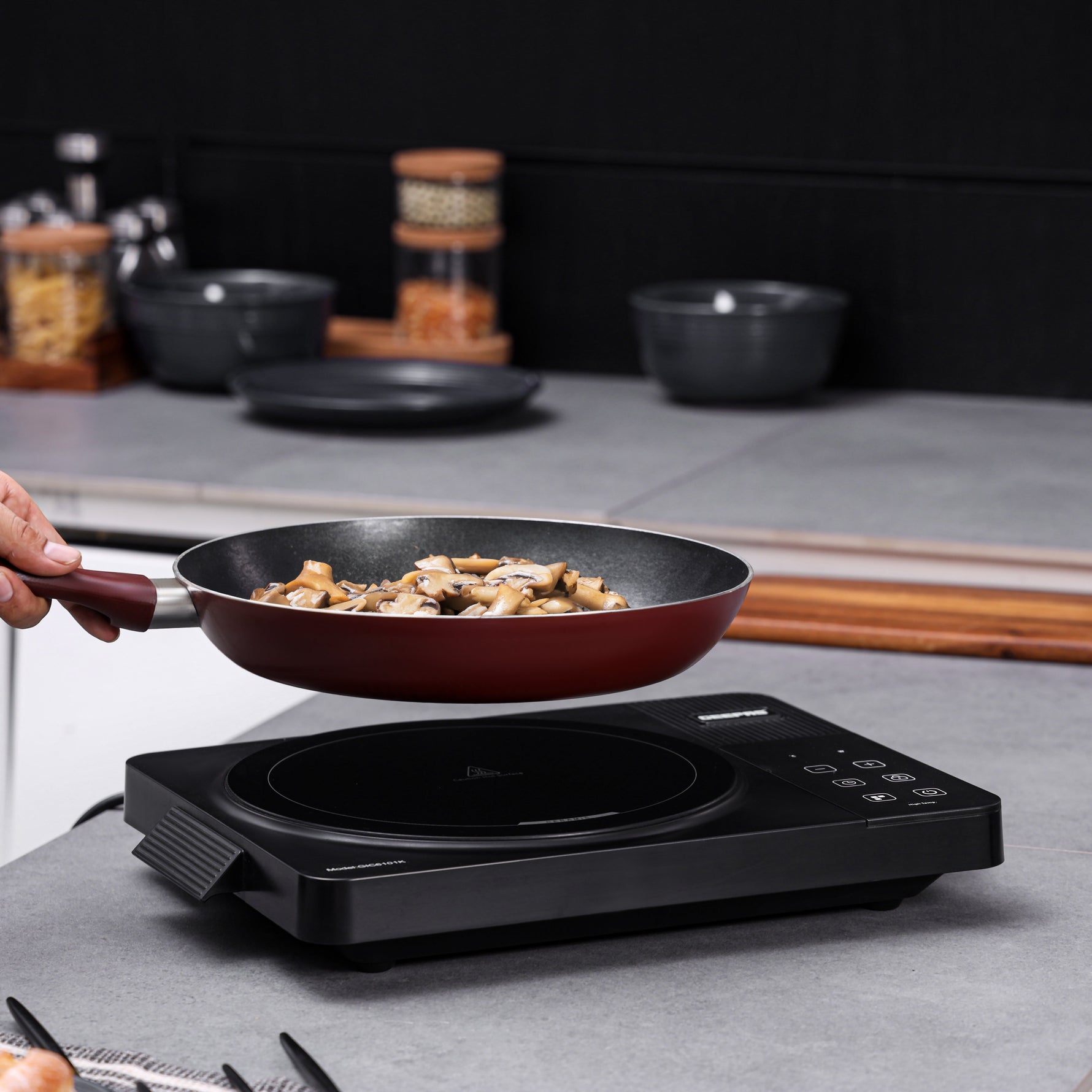 Geepas Digital Infrared Cooker | 2000W High Power Electric Cooker | Touch Control | Digital Display | Large Heating Plate | Multi Functions