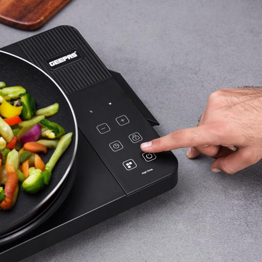 Geepas Digital Infrared Cooker | 2000W High Power Electric Cooker | Touch Control | Digital Display | Large Heating Plate | Multi Functions