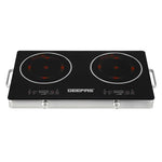 Geepas Digital Infrared Cooker |3600W Double Cooking Hob | Dual Ceramic Plates| Touch & Knob Control | Digital Display | Timer | Safety Protection
