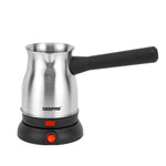 Geepas Electric Turkish Coffee Maker - 0.8L| Stainless Steel | 800W | 360° Rotation | Non-Automatic Cut-Off| Perfect for Boiling Water, Milk