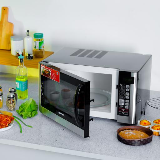 Geepas Digital Microwave Oven | 40L Large Capacity | 1500W Powerful Performance| Touch Control Panel, Multi-Cooking & Defrost Functions