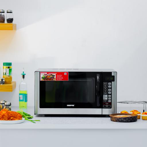 Geepas Digital Microwave Oven | 40L Large Capacity | 1500W Powerful Performance| Touch Control Panel, Multi-Cooking & Defrost Functions