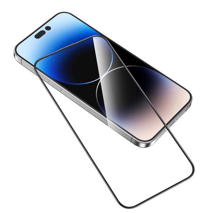 كڤر حماية شاشة لهاتف iPhone 15 Pro Max ثلاثي الأبعاد مضاد للكسر مع حافة سيليكون من Anank