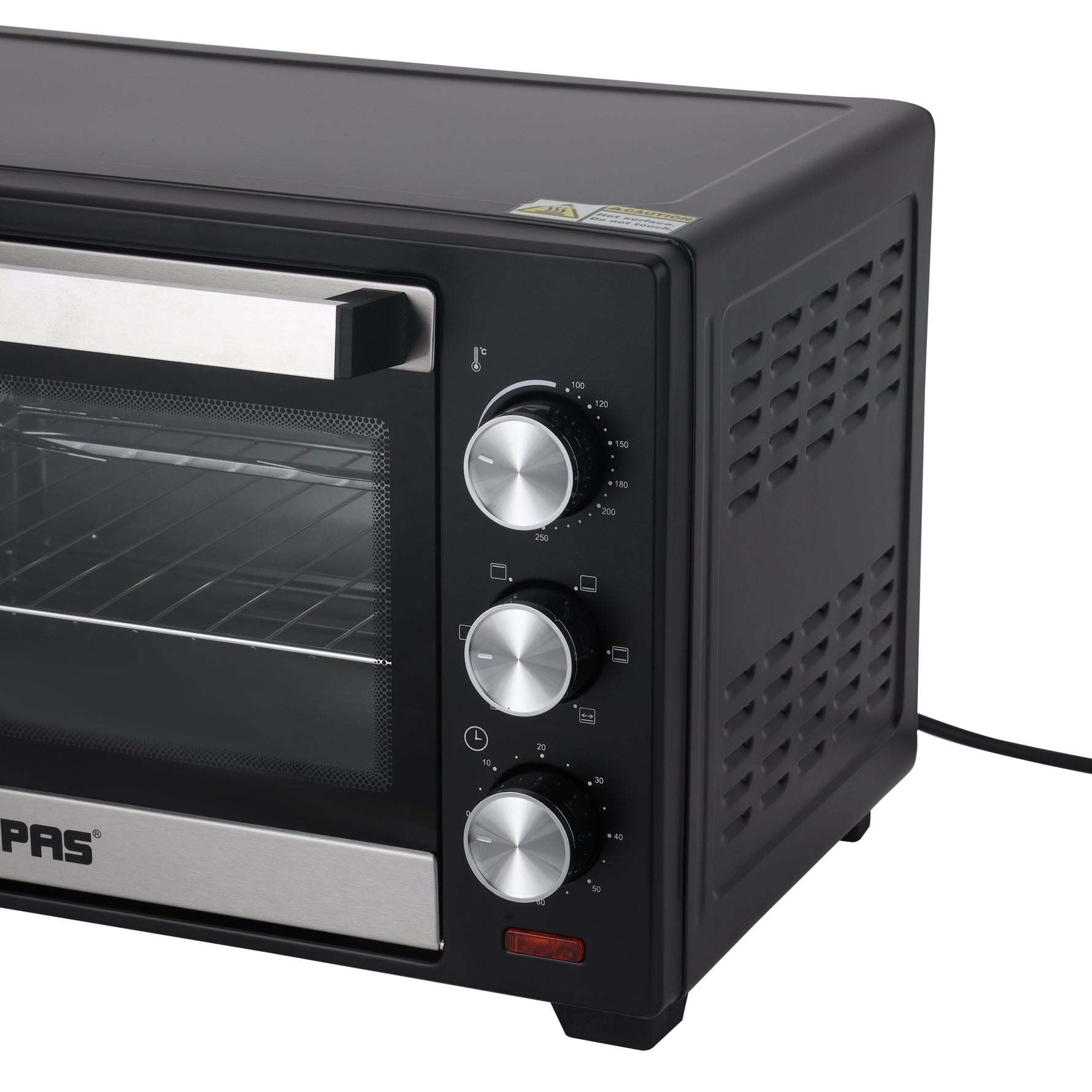 Geepas Electric Oven with Rotisserie | 24L Capacity | 1600W Power | Adjustable Temperature Control | 60-Minute Timer | Perfect for Baking, Grilling, and Roasting