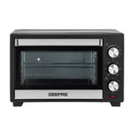 Geepas Electric Oven with Rotisserie | 24L Capacity | 1600W Power | Adjustable Temperature Control | 60-Minute Timer | Perfect for Baking, Grilling, and Roasting
