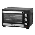 Geepas Electric Oven with Rotisserie | 24L Capacity | 1600W Power | Adjustable Temperature Control | 60-Minute Timer | Perfect for Baking, Grilling, and Roasting