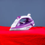 Geepas Ceramic Steam Iron – 2000W Power, 220ml Water Tank, Adjustable Steam Control, 360° Swivel Cord, Self-Cleaning & Anti-Drip Function