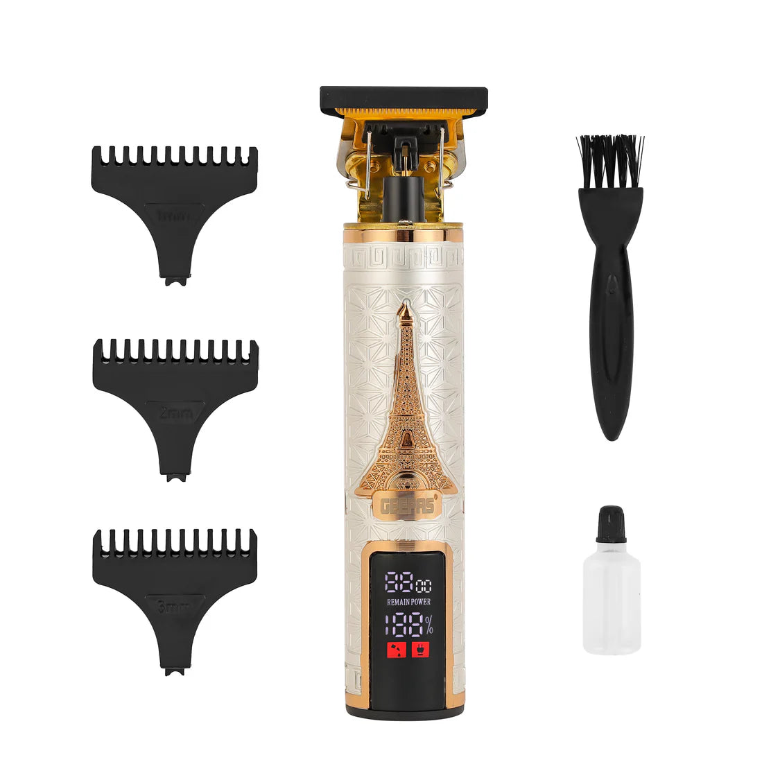 Geepas Professional Digital Hair Clipper GTR56039 | LCD Display & T-Blade