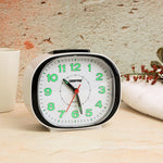 Geepas Bell Alarm Clock | Small Battery Operated | Analog Alarm Clock, Silent Non-Ticking, Ascending Beep Sounds, Snooze, Light Functions | Ideal for Study Room