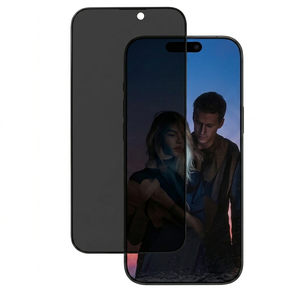 حماية شاشة من Lzel Optivue Series 3D للآيفون 15 Pro Max – سماكة 0.33 مم بحماية مزدوجة قوية | حماية خصوصية