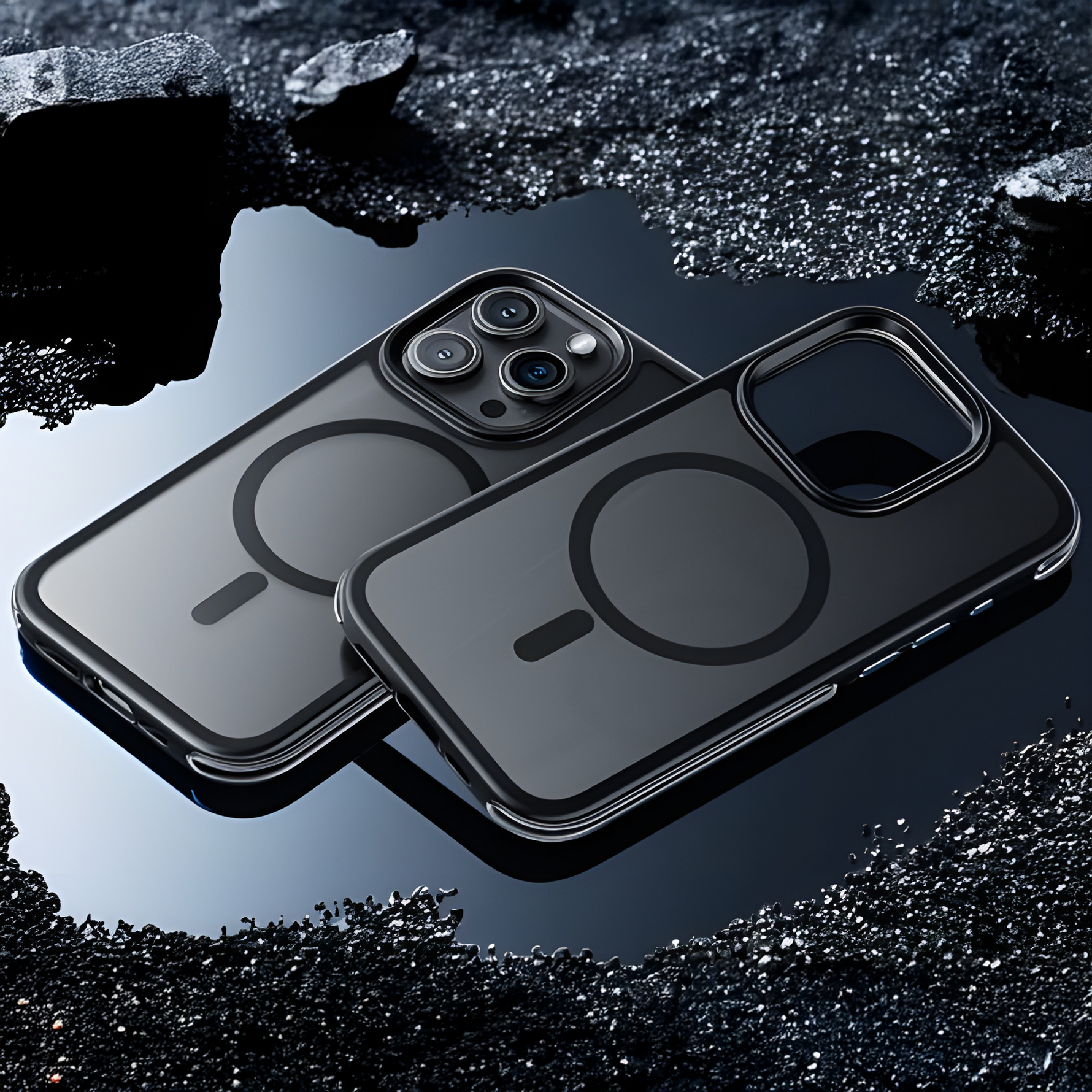 Hoco Airbag iPhone 15 Pro Max Magnetic Case | Clear Blue