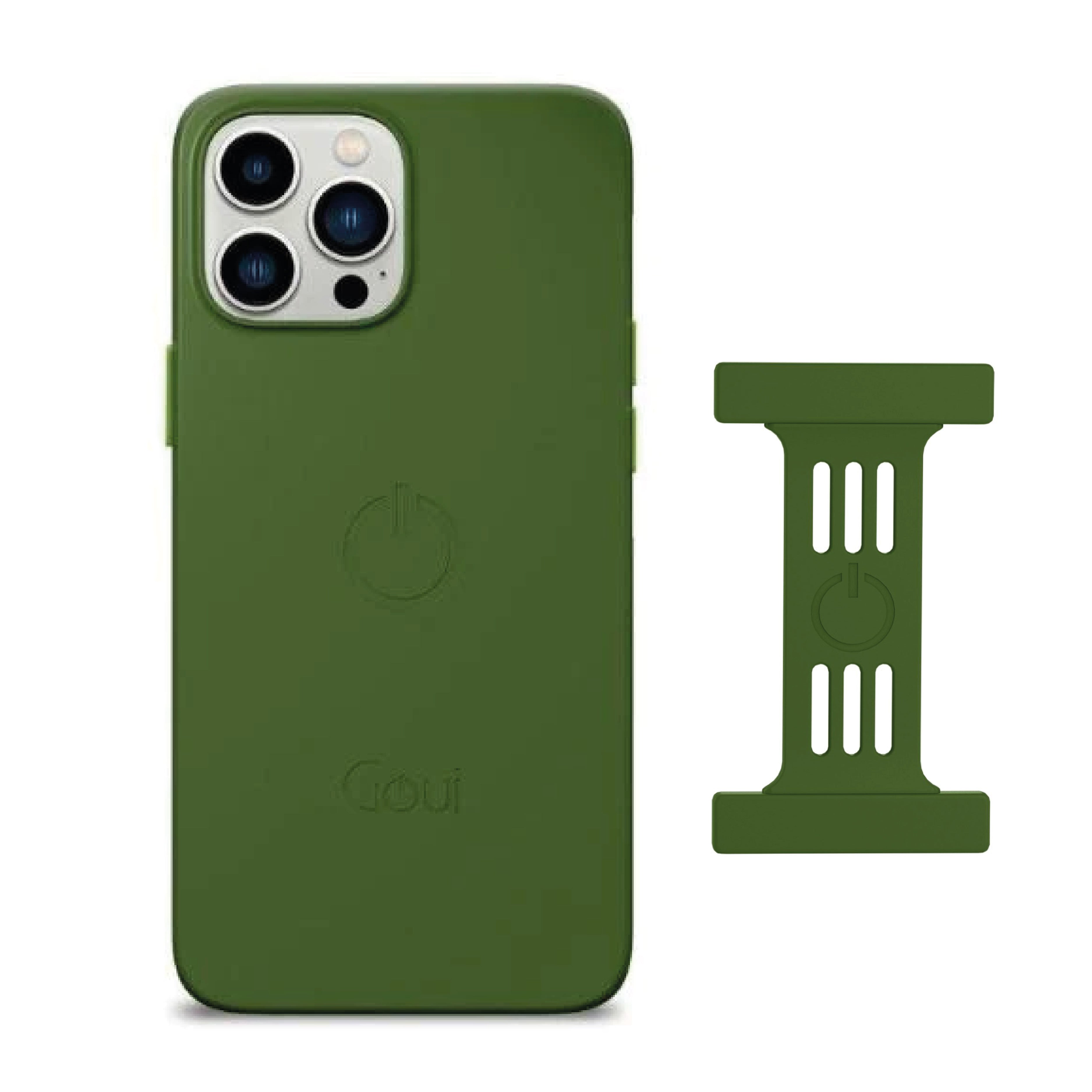 Goui iPhone 16 Pro Case Green Olive + Strap