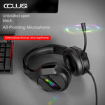 Colusi Gaming Stereo 3.5+USB Headphone RGB Light|Black