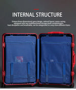 90 Percent Trolly Aluminum Suitcase 4 Wheels 28 Inch | Silver