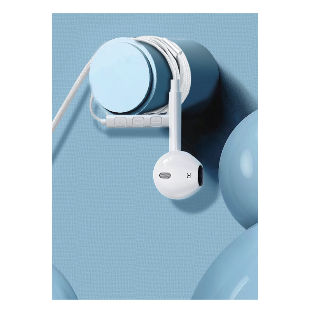 Asli Global SoundPods Mono Single Earphone with Lightning Connector, 1.2m | White
