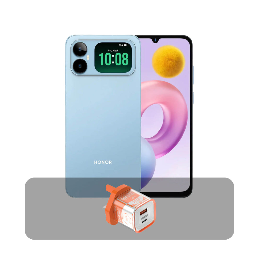 HONOR Play 20A – ذاكرة 4GB RAM، سعة تخزين 64GB + عرض الباندل | أزرق فاتح