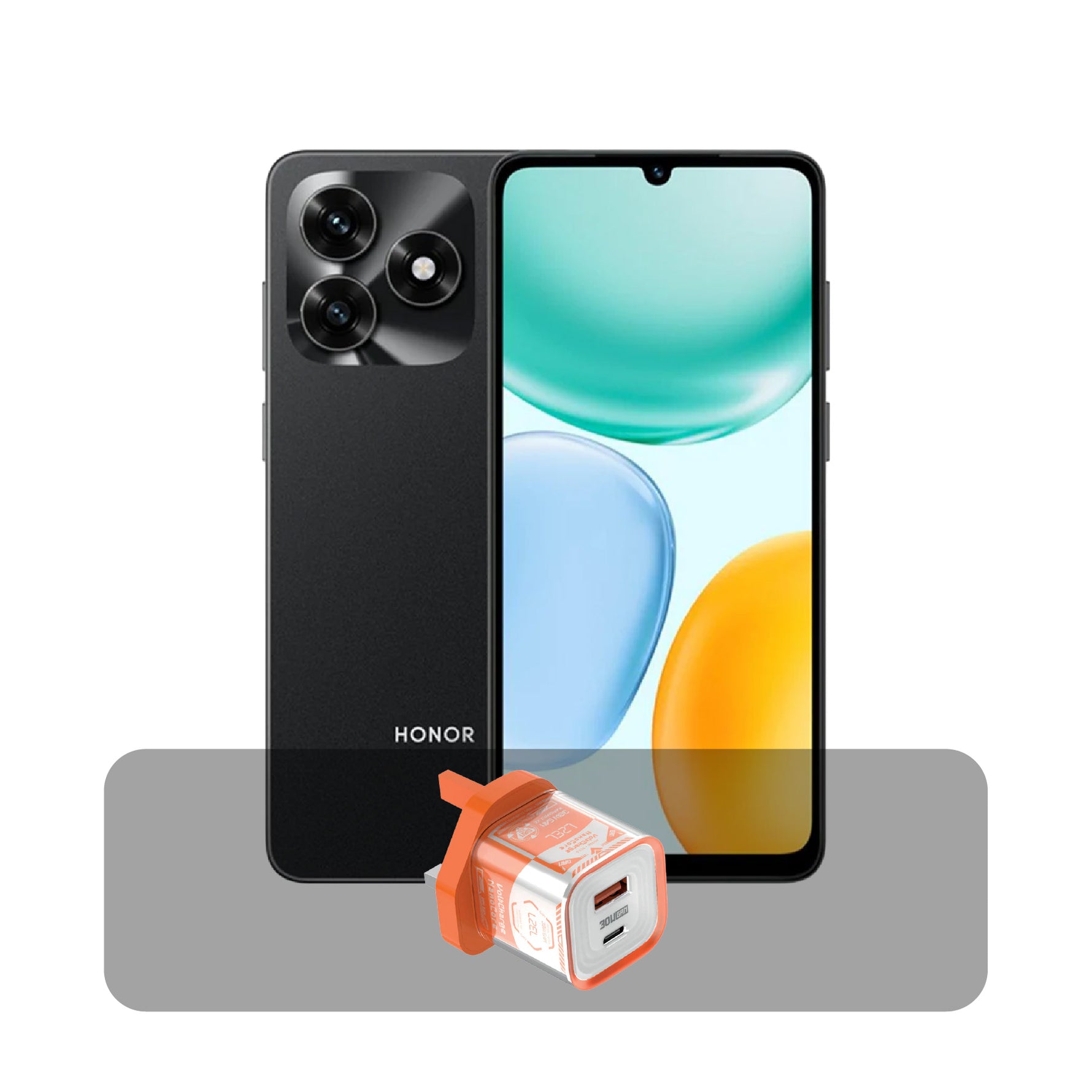 Honor X5C Plus 6.74" Display, 64GB Storage, 4GB RAM, Dual SIM 4G Smartphone + Bundle Offer | Midnight Black