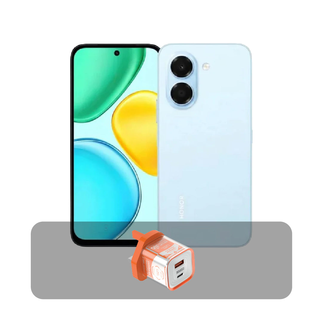 HONOR X7e –  256GB, 6GB RAM + Bundle Offer | Light blue