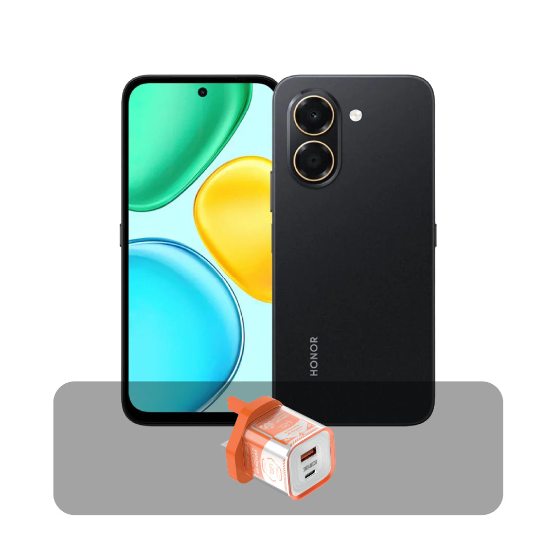 HONOR X7e – 256GB, 6GB RAM+ Bundle Offer  | Midnight black