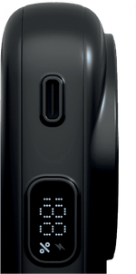 محطة الطاقة المحمولة TrioEnergia من ليزل 10,000 مللي أمبير × 3 تدعم الشحن اللاسلكي مع كيبل مدمج |أسود