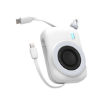 محطة الطاقة المحمولة PentaEnergia من ليزل 10,000 مللي أمبير × 5 تدعم الشحن اللاسلكي مع كيبل مدمج|أبيض