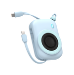 LZEL NanoFlex Nova – 10,000mAh Magnetic Power Bank with USB-C PD & Built-in Cable | Blue