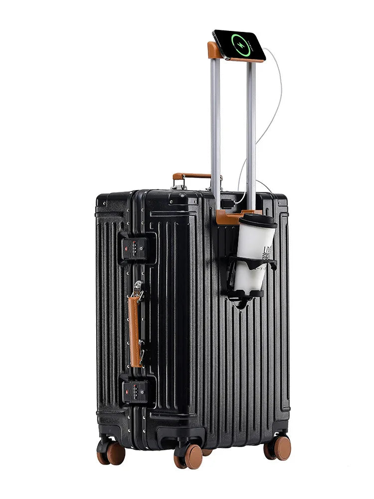 Trolly ABS Suitcase 4 Wheels 26 Inch | Black
