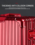 90 Percent Trolly Aluminum Suitcase 4 Wheels 28 Inch | Silver