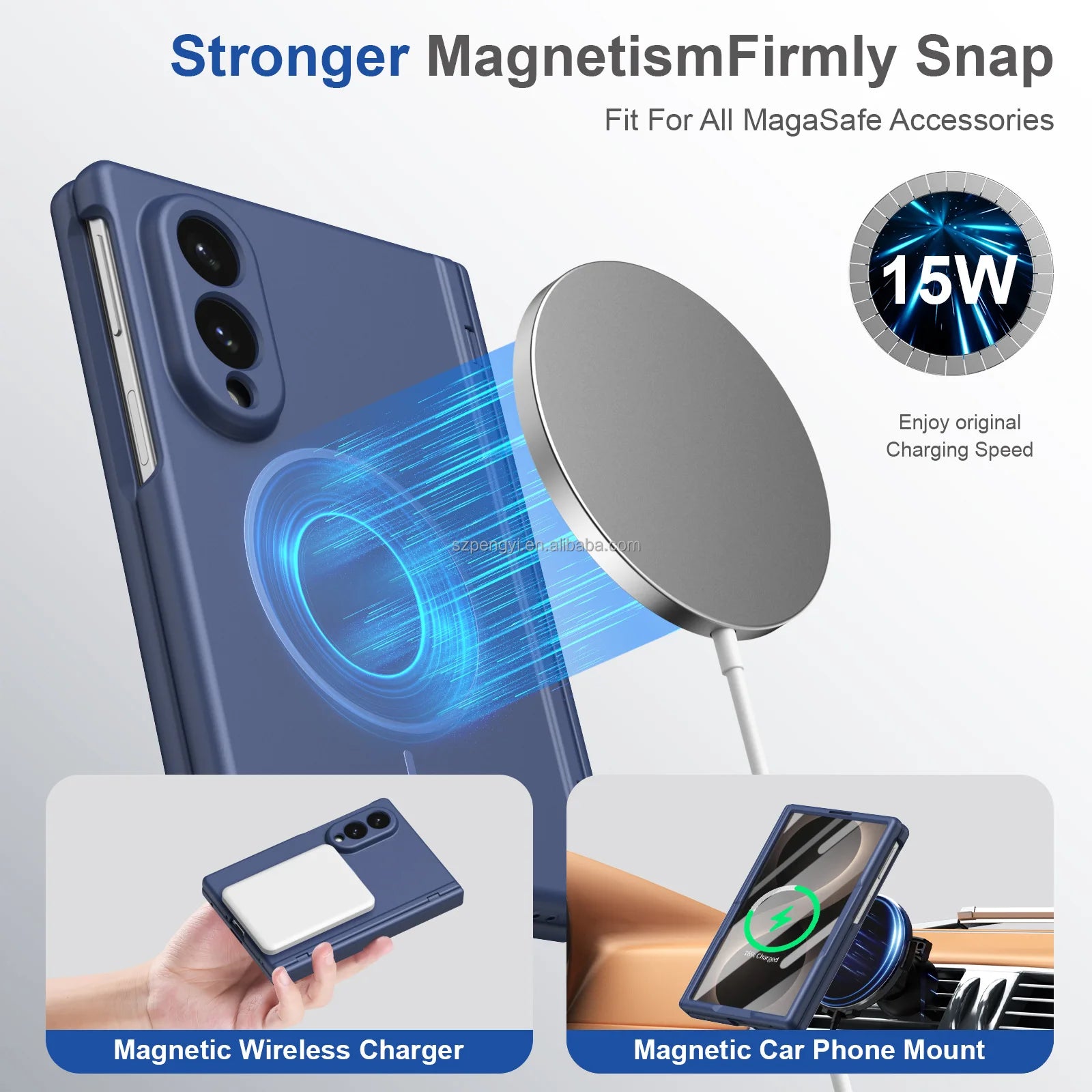 كڤر حماية Samsung Galaxy Z Fold 8 قابل للطي مع دعم MagSafe