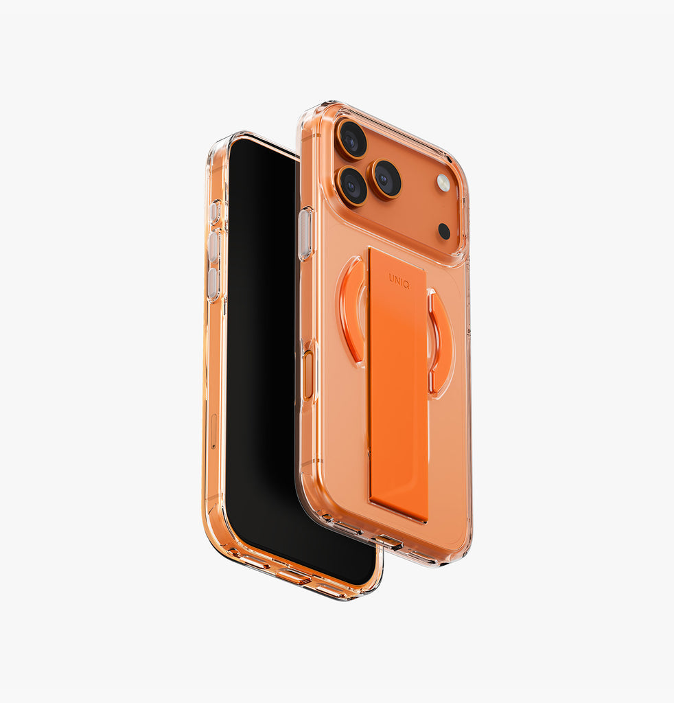 Uniq Hybrid Heldro Air MagSafe Case for iPhone 17 Pro Max | Volt Orange