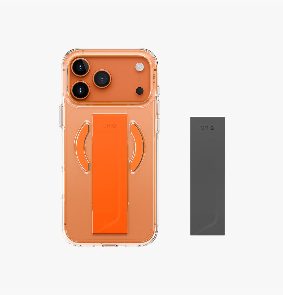 Uniq Hybrid Heldro Air MagSafe Case for iPhone 17 Pro | Volt Orange
