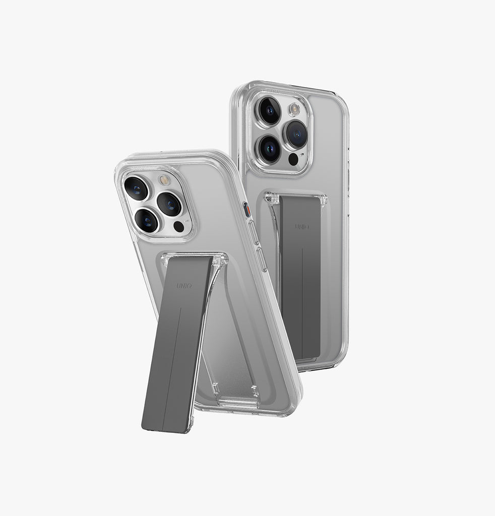 كڤر حماية Heldro Mag من Uniq لهاتف iPhone 15 Pro متوافق مع MagClick مع مسكة | شفاف