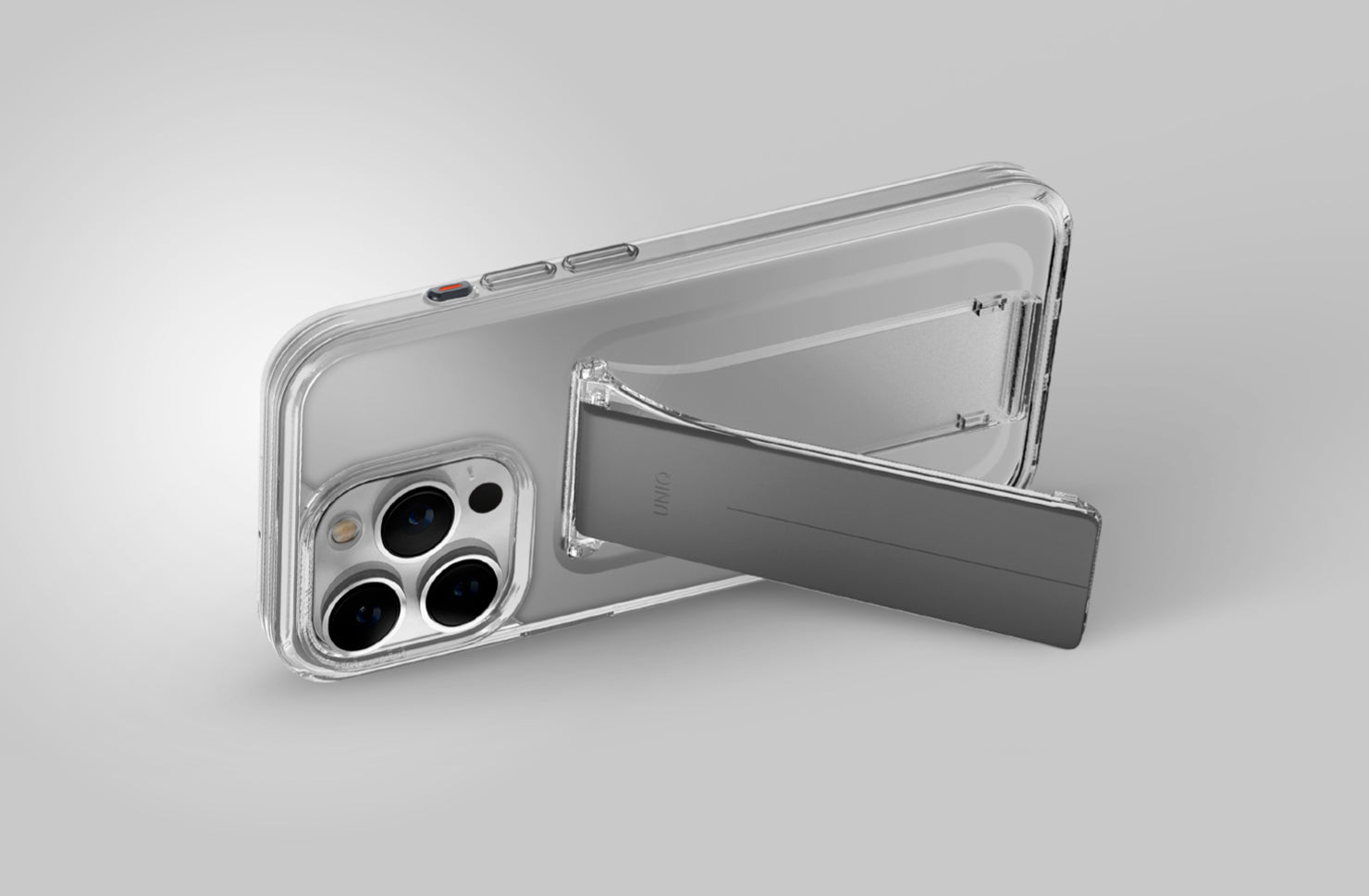 كڤر حماية Heldro Mag من Uniq لهاتف iPhone 15 Pro متوافق مع MagClick مع مسكة | شفاف