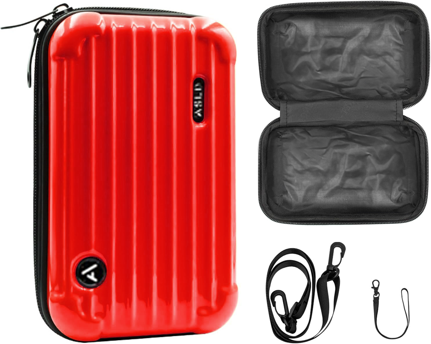 Asli Global Hard Shell Amenity Case Travel Bag |Red