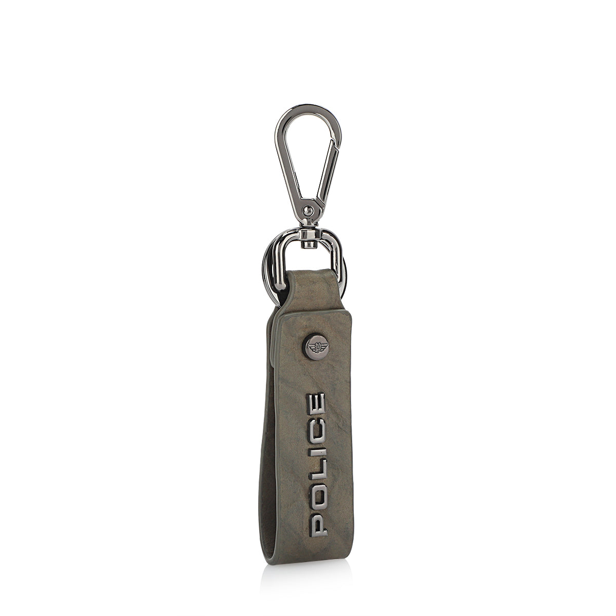 Police Leather Keyring Droid Green