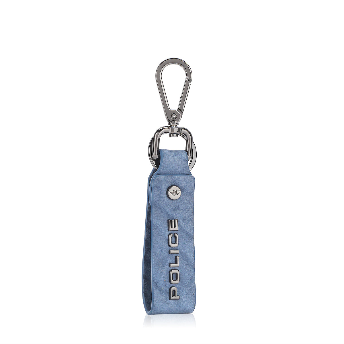 Police Leather Keyring Droid Blue