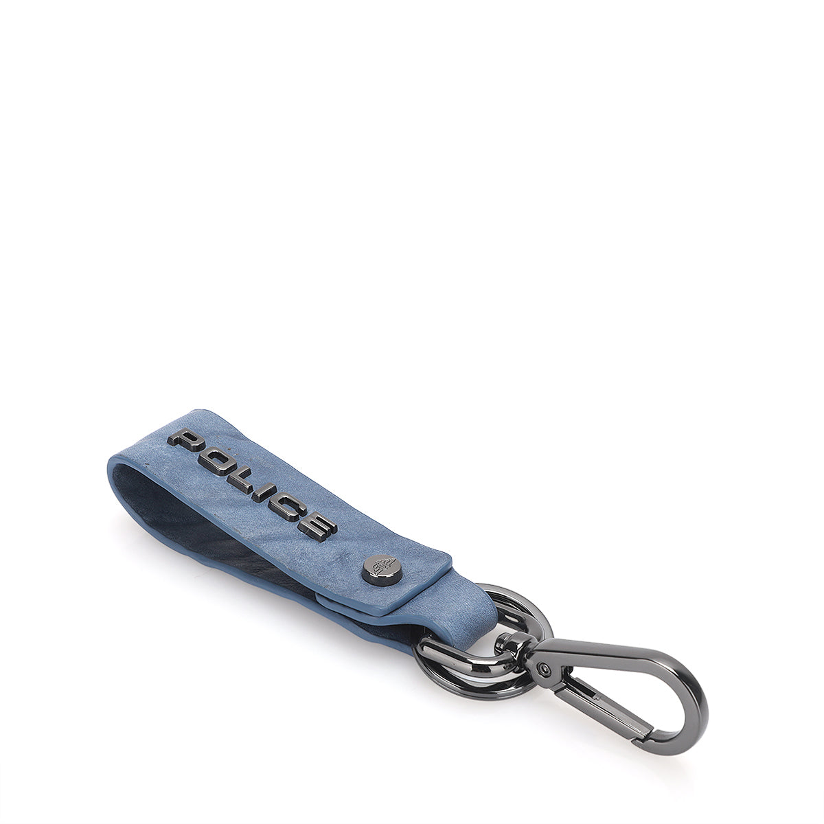 Police Leather Keyring Droid Blue