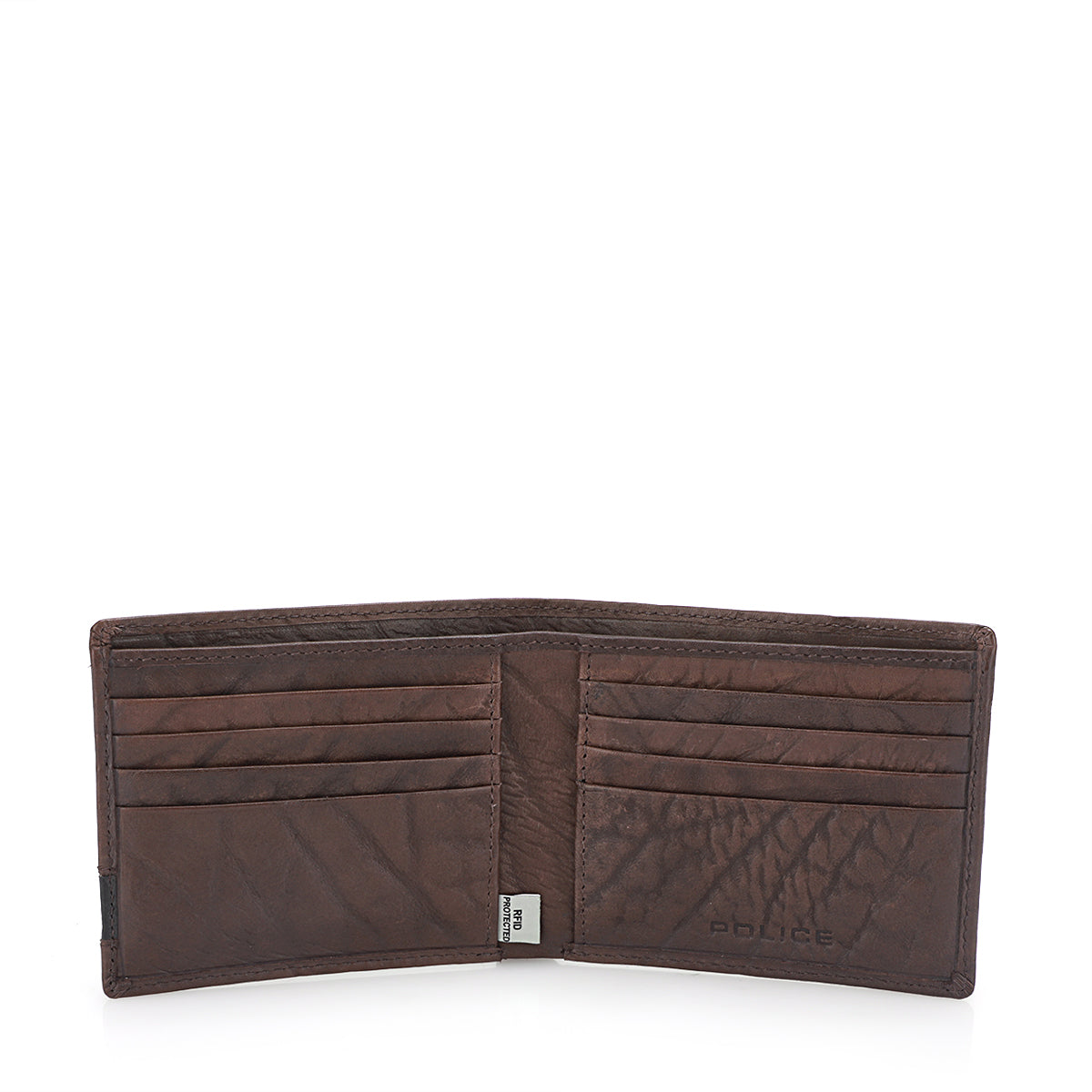 Police Leather Wallet Droid Brown