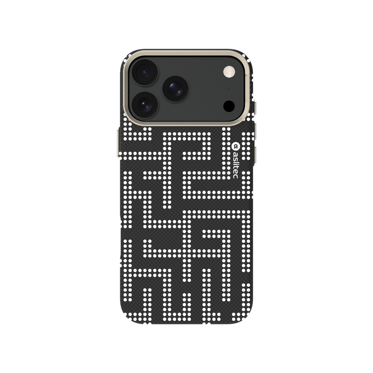 كفر aslitec MAZEMAG بدعم MagSafe ونقشة المتاهة ولمسات معدنية لـ iPhone 18 Pro و18 Pro Max