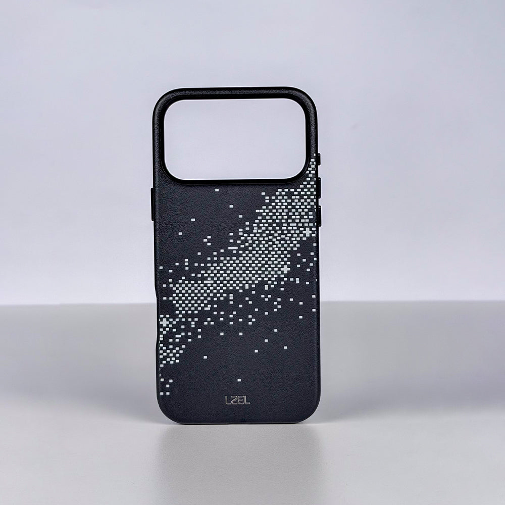 كفر LZEL LEATHERWAVE MAG من الجلد الفاخر بدعم MagSafe ونقشة متموجة لـ iPhone 18 Pro و18 Pro Max