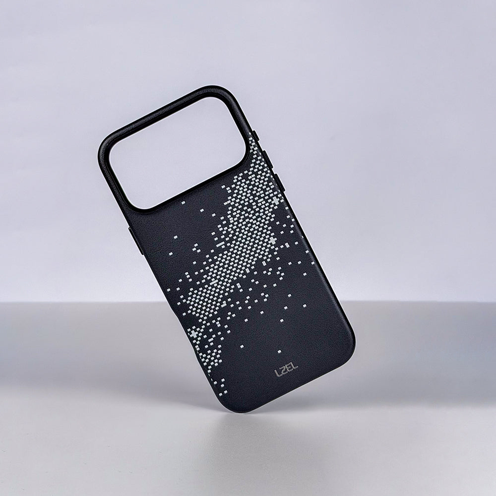 كفر LZEL LEATHERWAVE MAG من الجلد الفاخر بدعم MagSafe ونقشة متموجة لـ iPhone 18 Pro و18 Pro Max