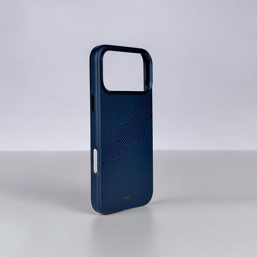 كفر LZEL LEATHERWAVE MAG من الجلد الفاخر بدعم MagSafe ونقشة متموجة لـ iPhone 18 Pro و18 Pro Max