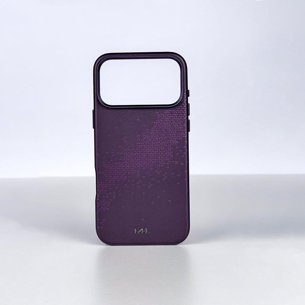 كفر LZEL LEATHERWAVE MAG من الجلد الفاخر بدعم MagSafe ونقشة متموجة لـ iPhone 18 Pro و18 Pro Max