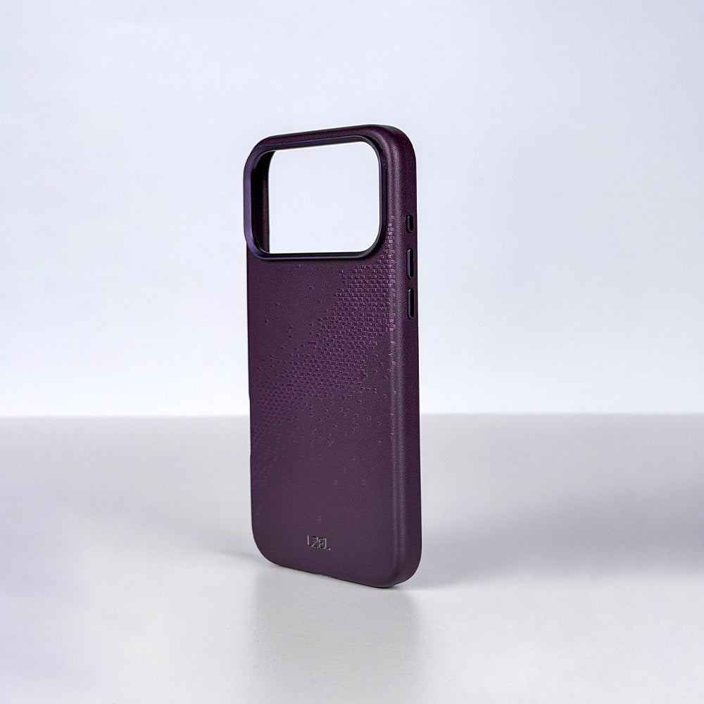 كفر LZEL LEATHERWAVE MAG من الجلد الفاخر بدعم MagSafe ونقشة متموجة لـ iPhone 18 Pro و18 Pro Max